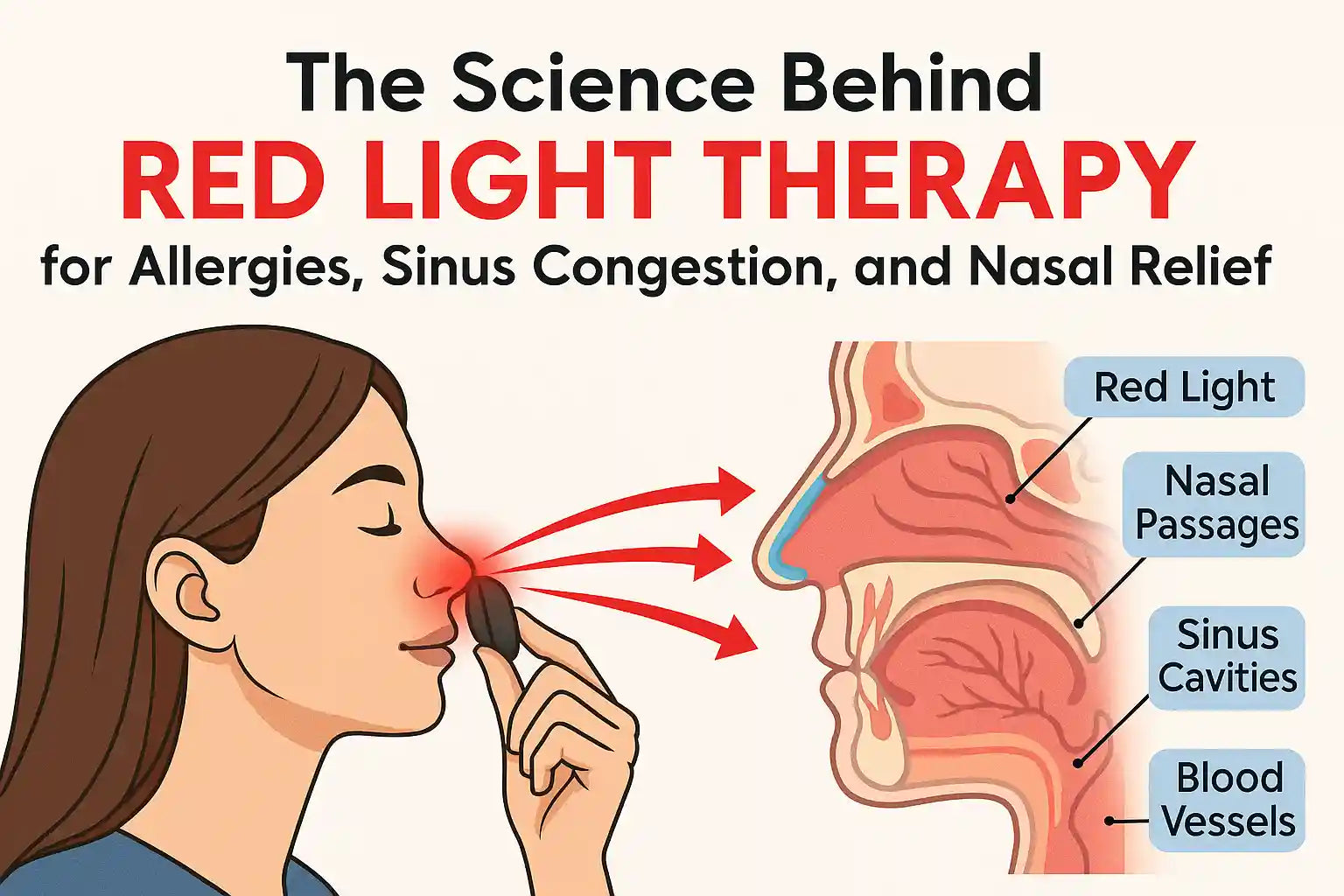 The Science Behind Red Light Therapy for Allergies, Sinus Congestion, and Nasal Relief
